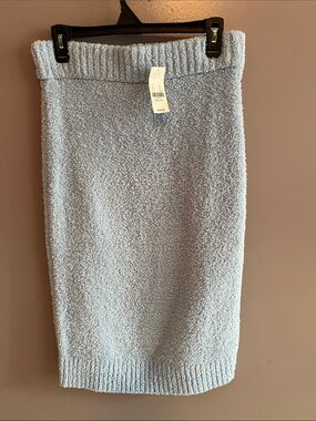 New York & Company Light Blue Bouclé Pencil Skirt